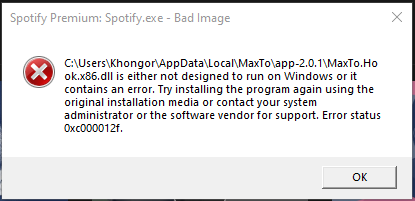 App Not Installed Error Spotify